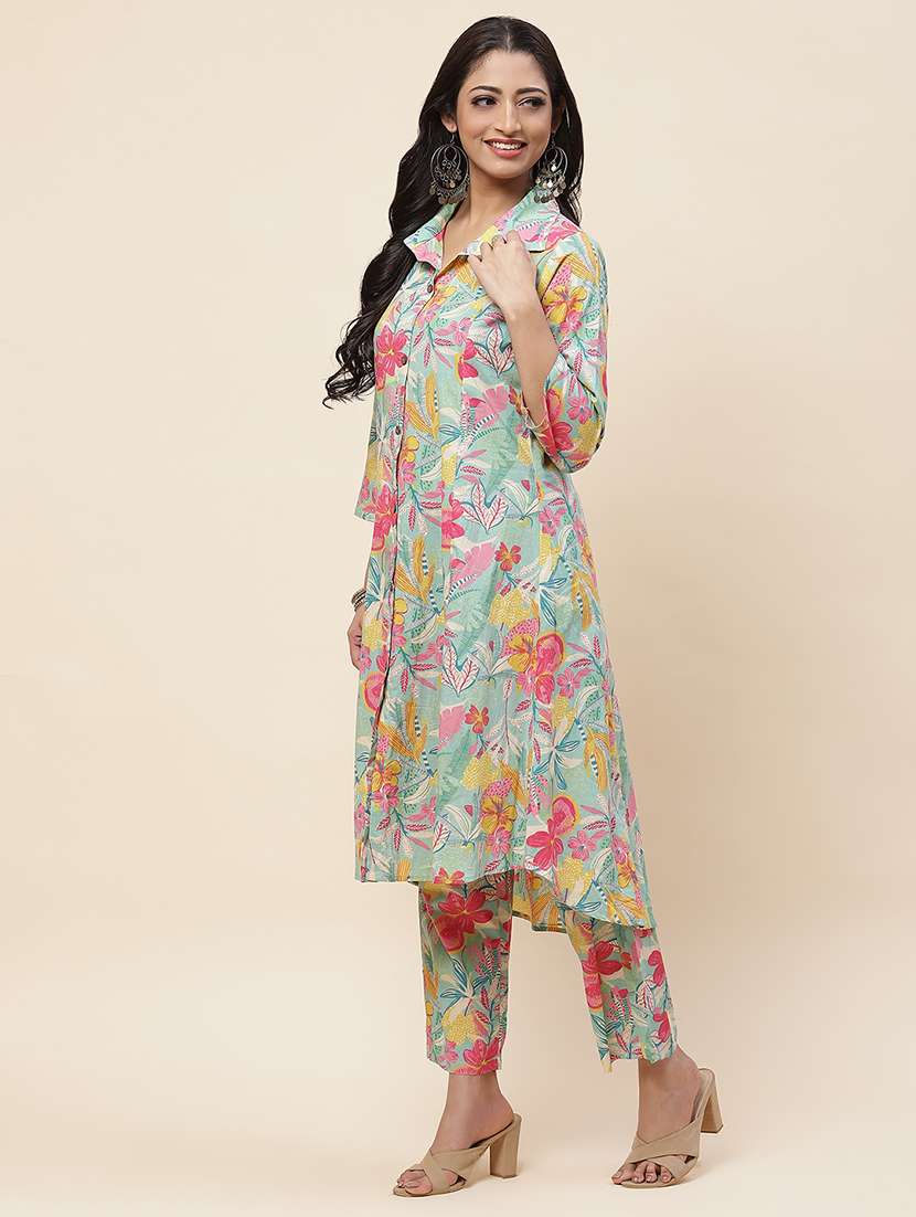 women floral printed kurta pant set - 20225693 - Standard Image - 1