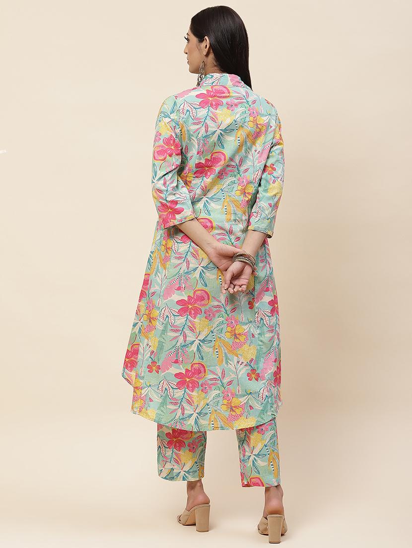 women floral printed kurta pant set - 20225693 - Standard Image - 4