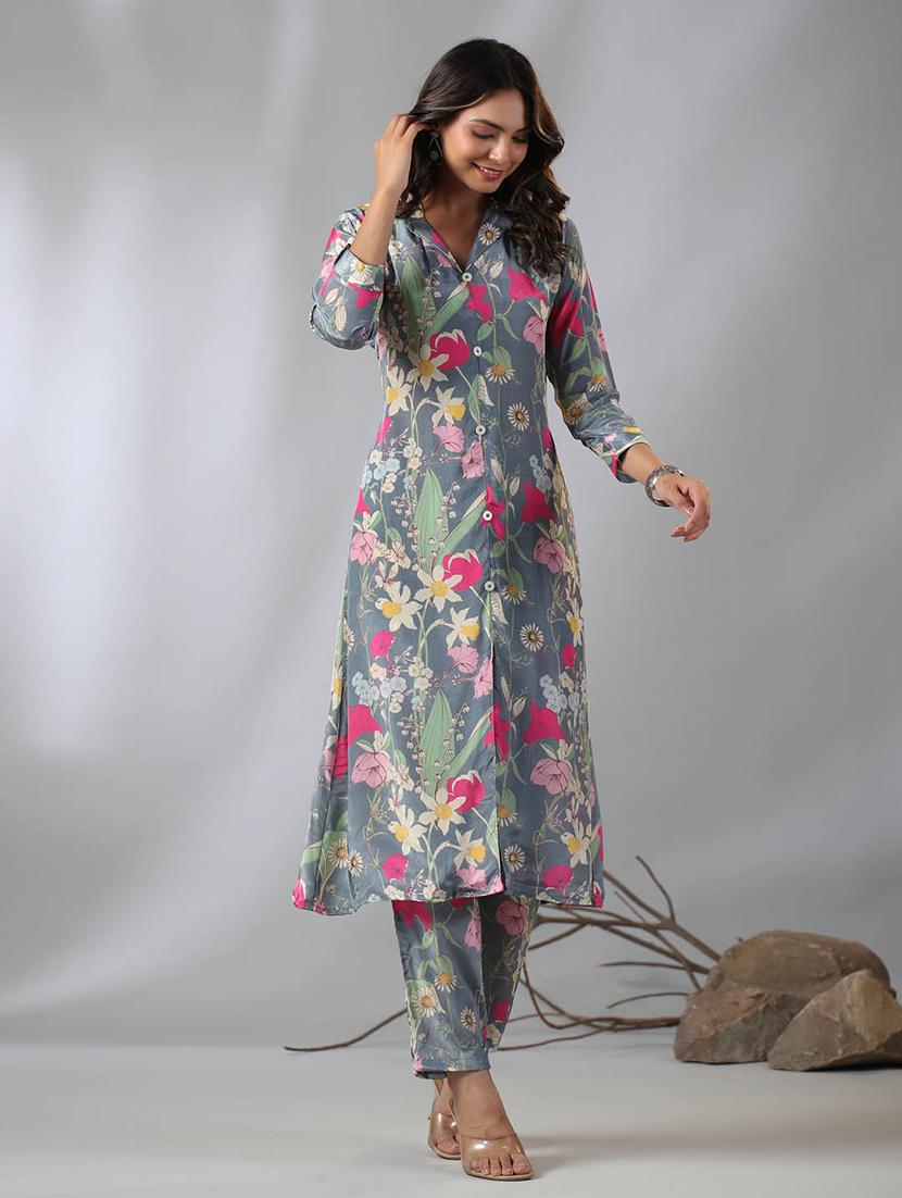 women floral printed kurta pant set - 20225715 - Standard Image - 1