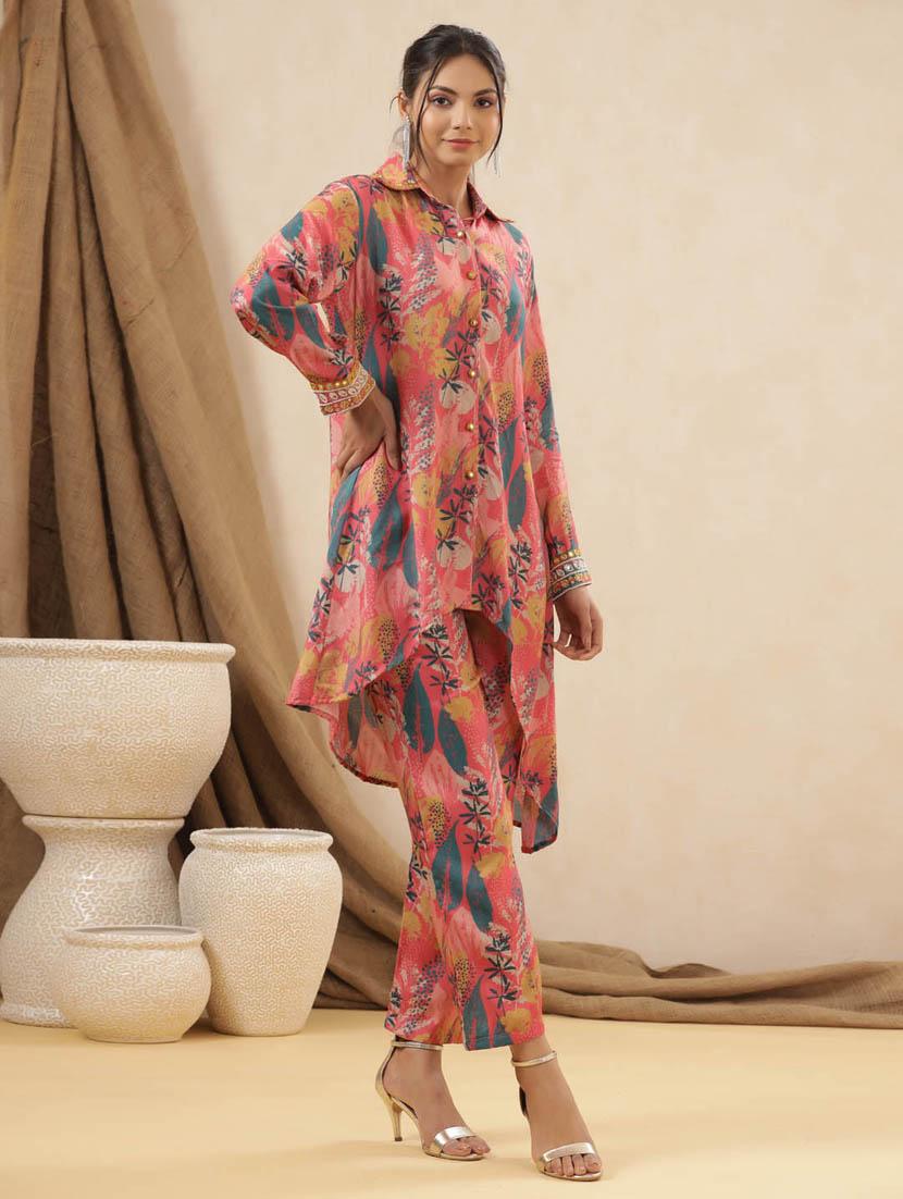 red colored co ord set - 20225761 - Standard Image - 1