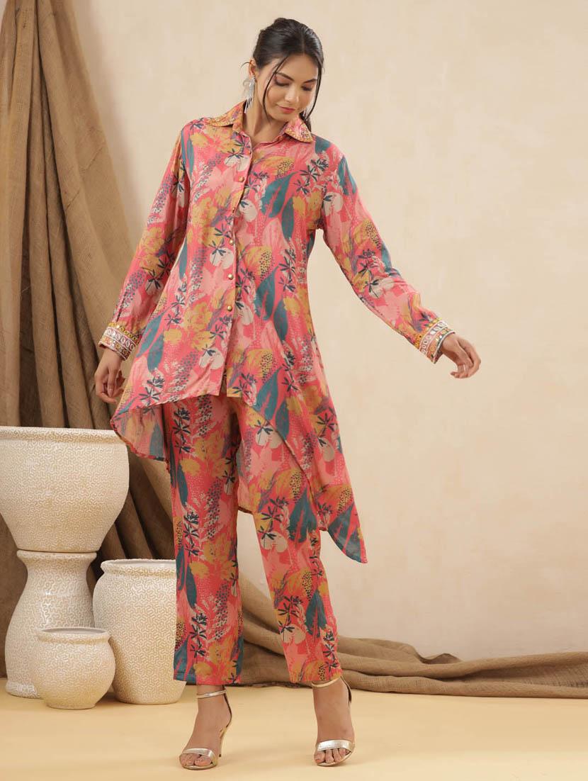 red colored co ord set - 20225761 - Standard Image - 4
