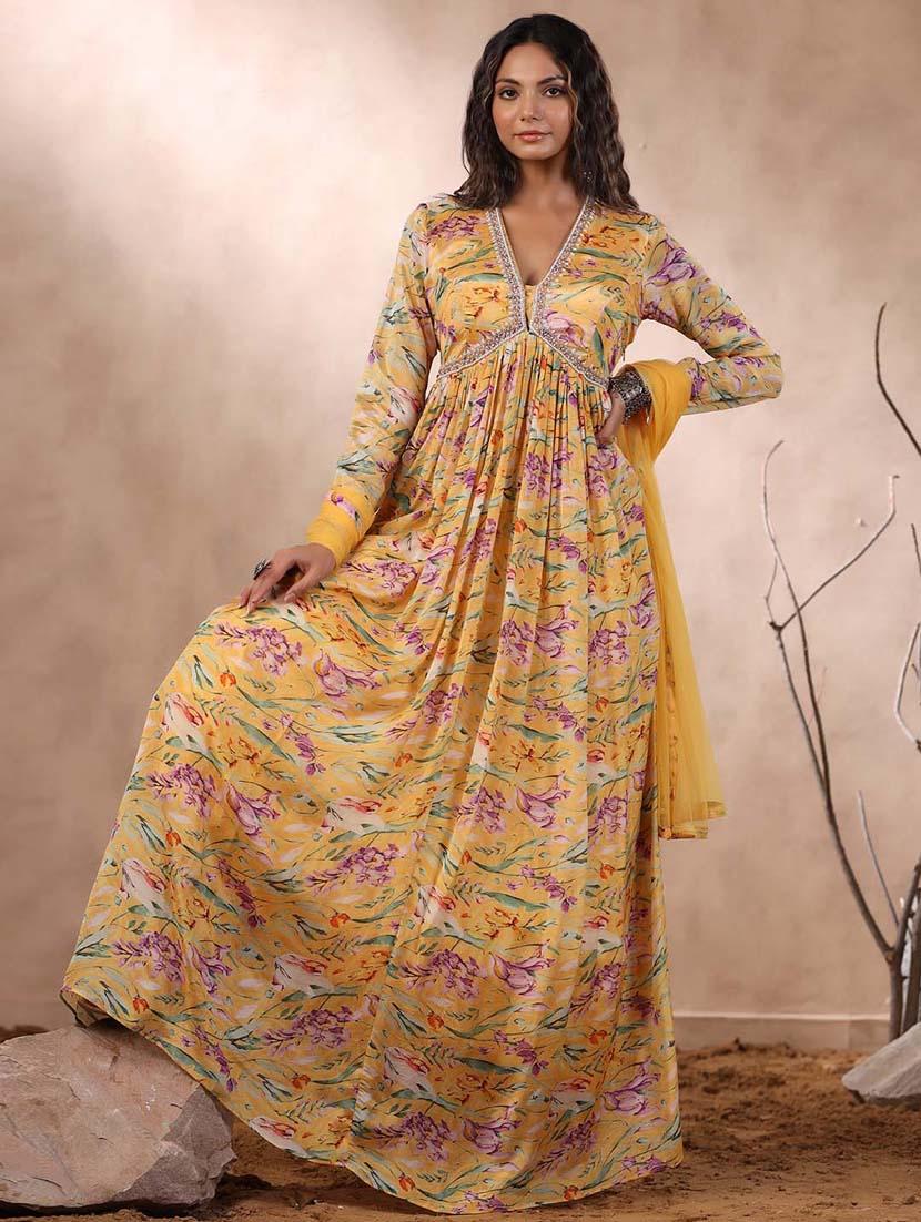 yellow colored kurta dupatta set - 20225819 - Standard Image - 4