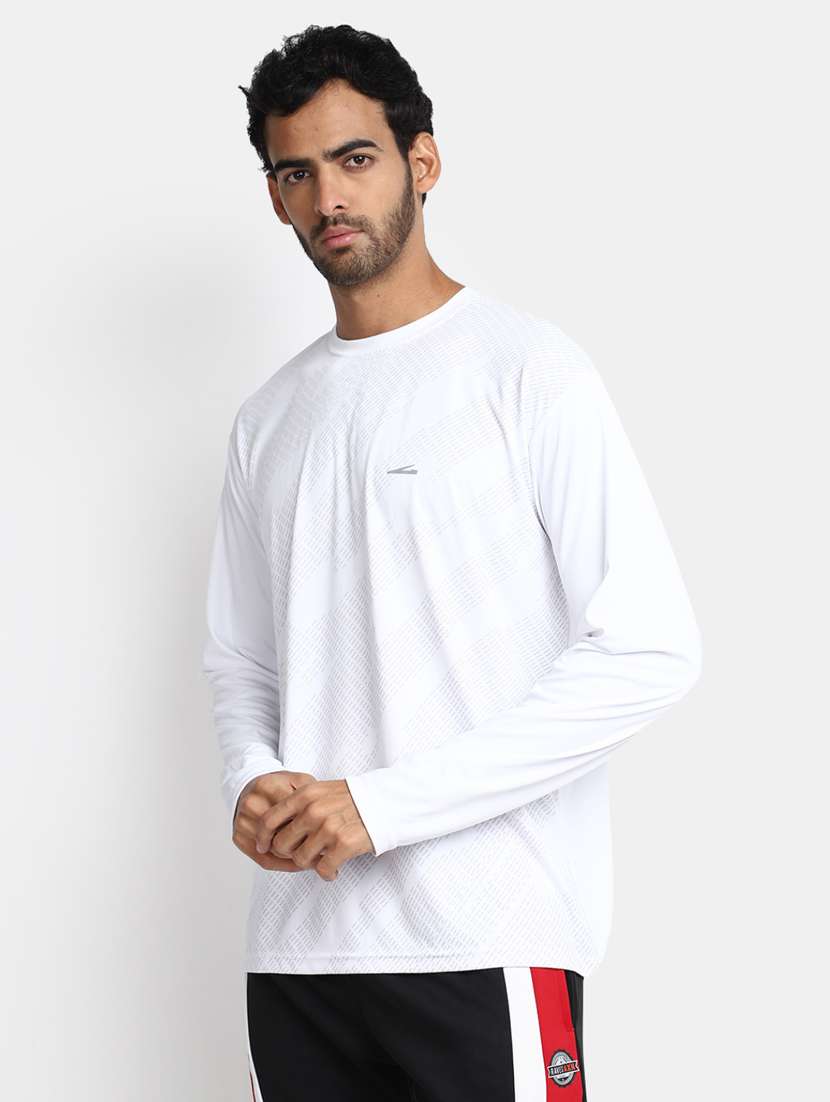 white solid round neck t-shirt - 20228574 -  Standard Image - 1