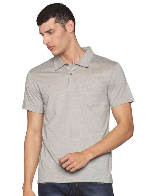 men's solid cotton polo t-shirt - 20229827 -  Standard Image - 0