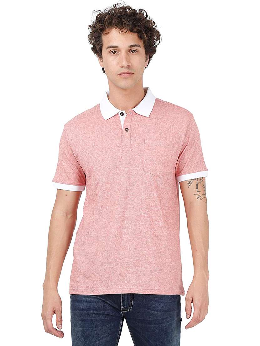 men's solid cotton polo t-shirt