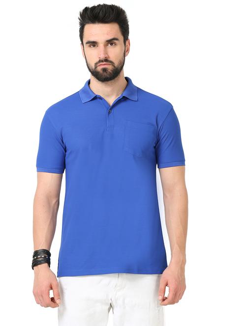 men's solid cotton polo t-shirt - 20229881 - Standard Image - 0