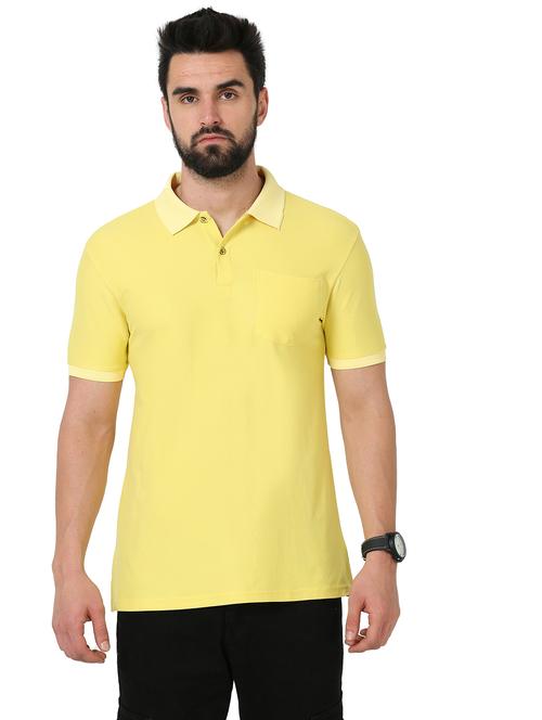 men's solid cotton polo t-shirt - 20229884 - Standard Image - 0