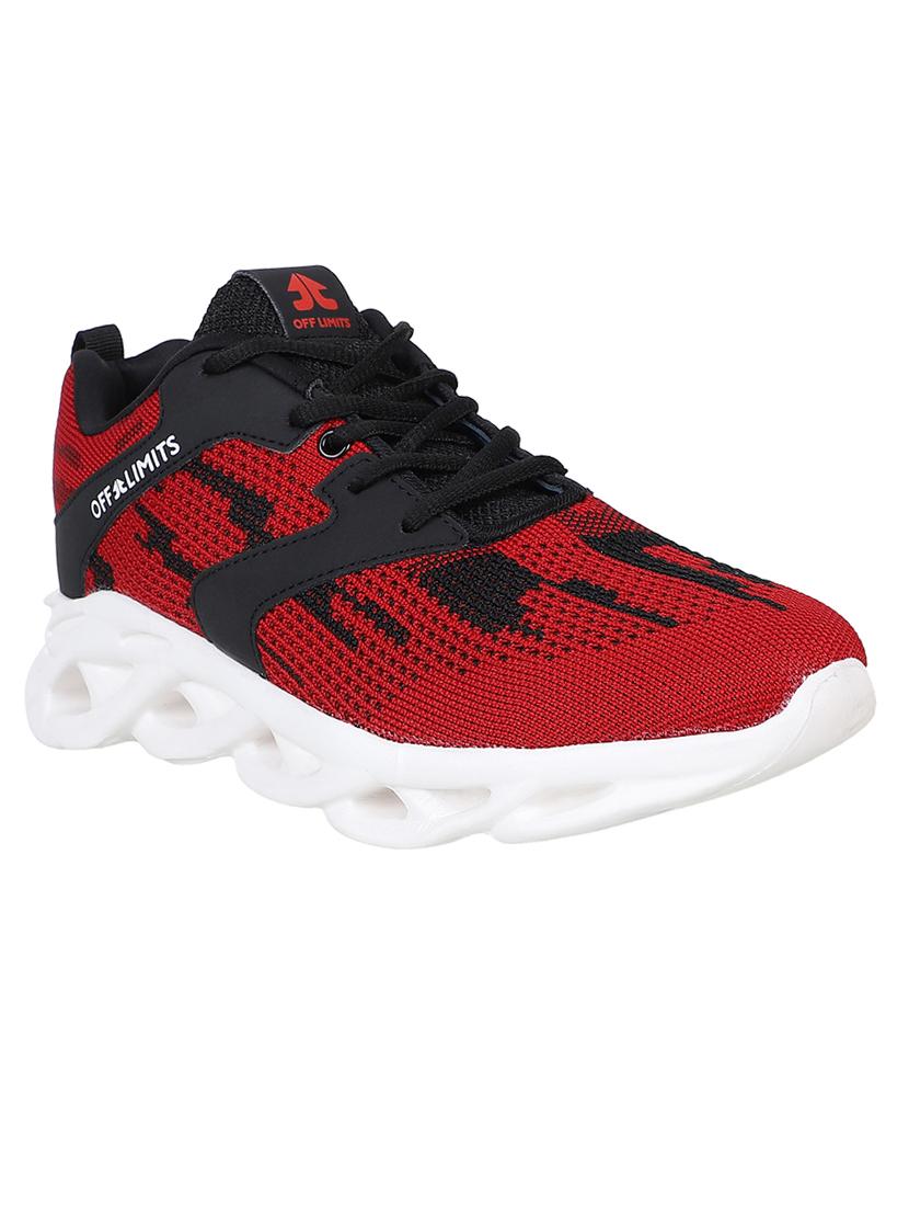 men red lace-up sports running shoe - 20230188 -  Zoom Image - 0