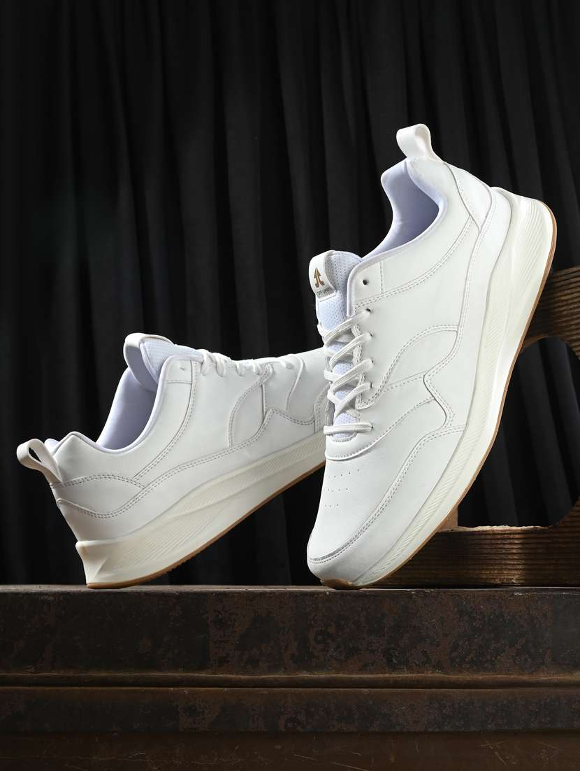 men off-white lace-up sneakers