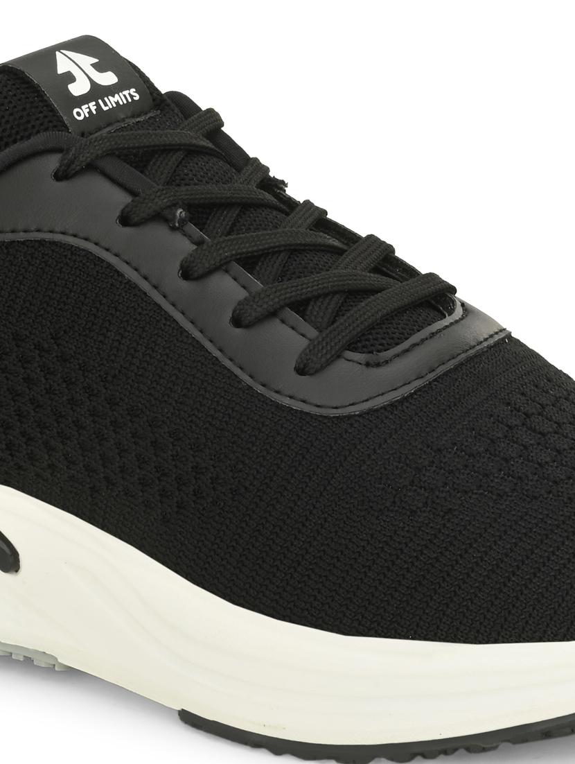 men black lace-up running sports shoe - 20230220 - Standard Image - 4