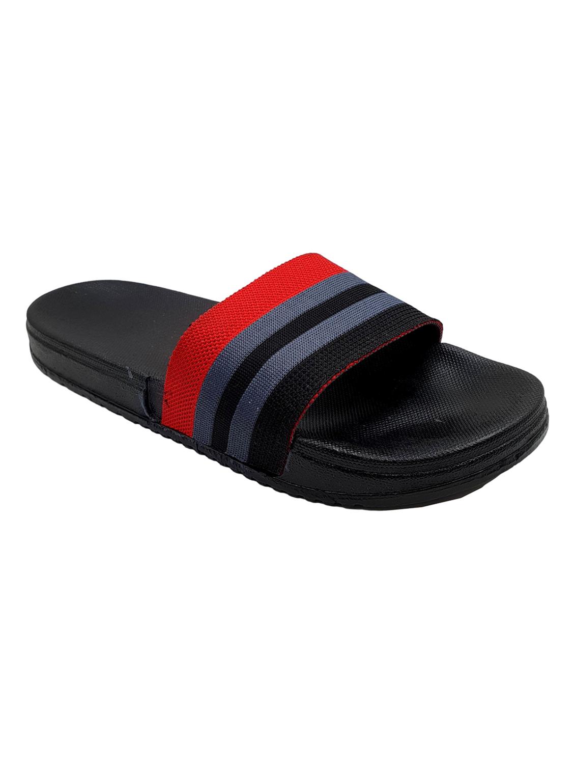 black synthetic slip on flip flops - 20240829 - Standard Image - 1