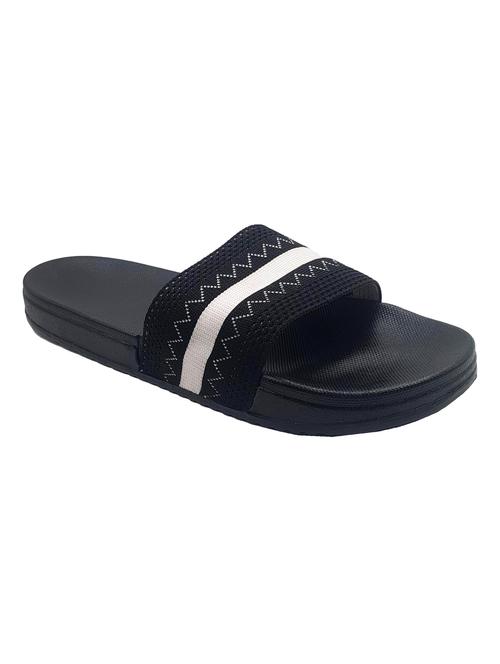 black synthetic slip on flip flops - 20240847 - Standard Image - 0