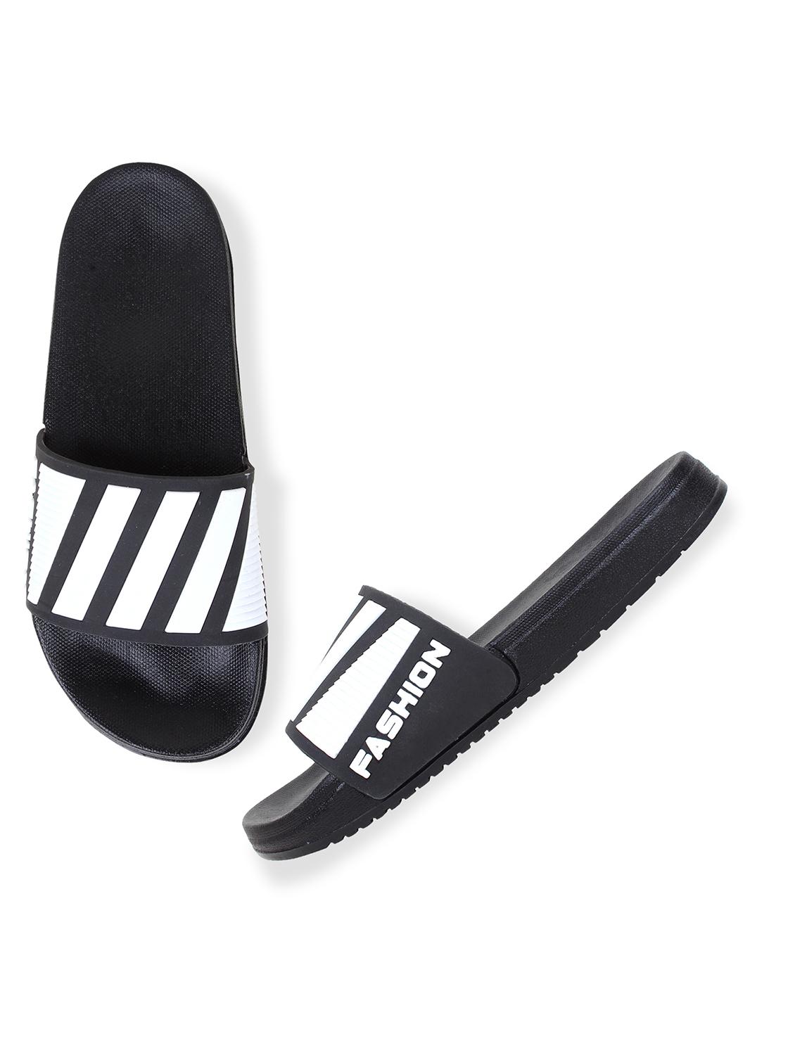 black pvc slip on flip flops - 20240856 - Standard Image - 1