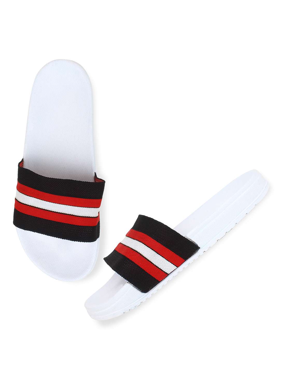 white synthetic slip on flip flops - 20240875 -  Standard Image - 1