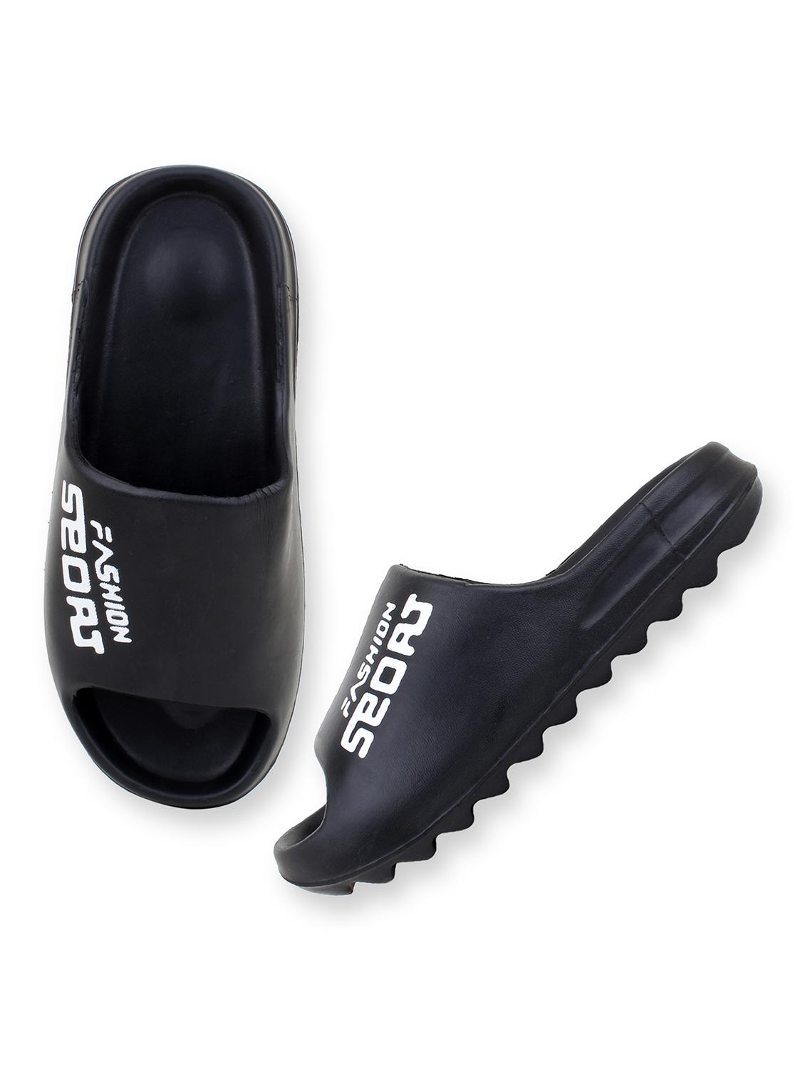 black eva slip on flip flops - 20240933 -  Standard Image - 1