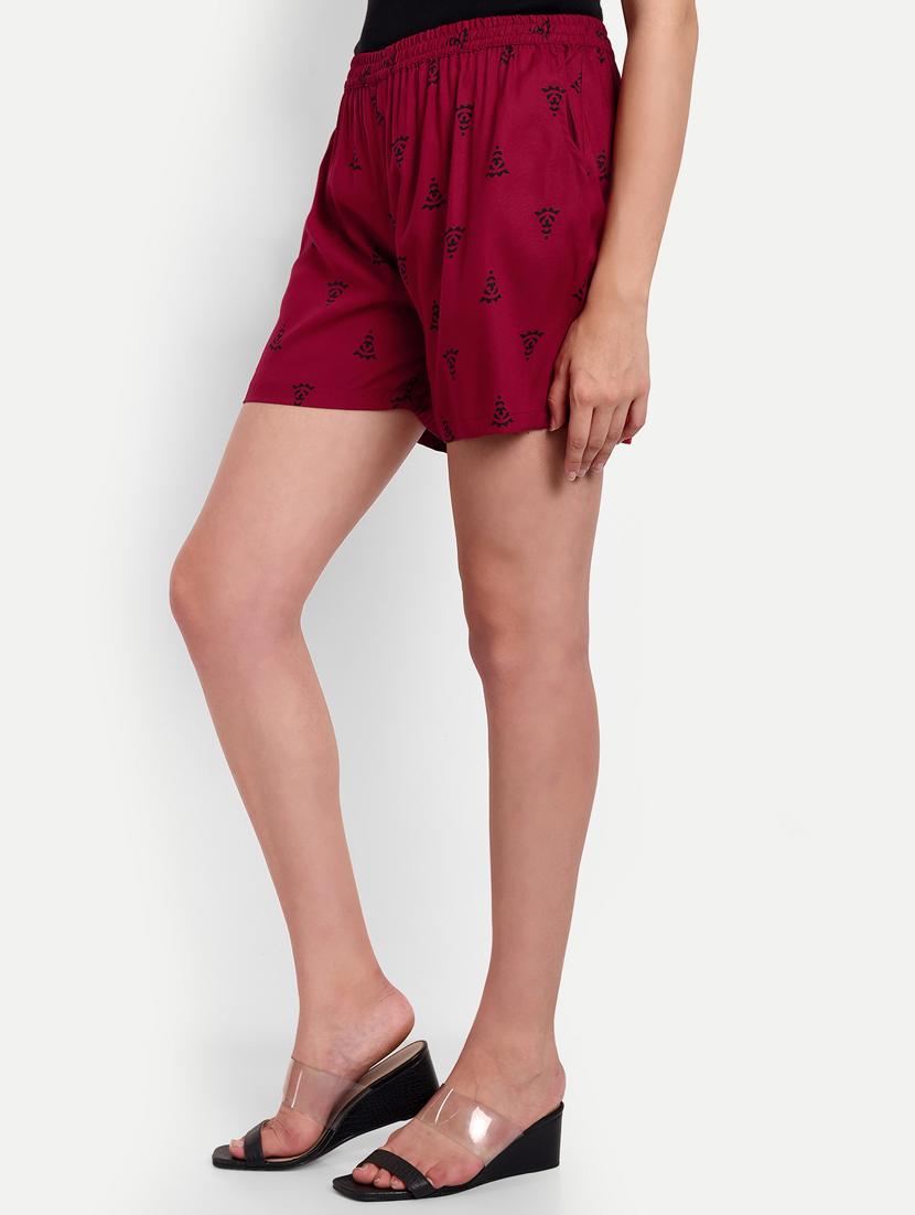 red floral regular short - 20243592 -  Standard Image - 1