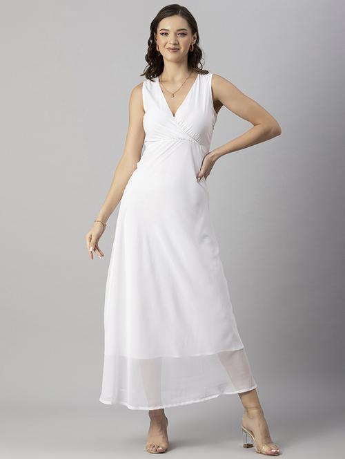 women's fit & flare solid dress - 20244424 - Standard Image - 0