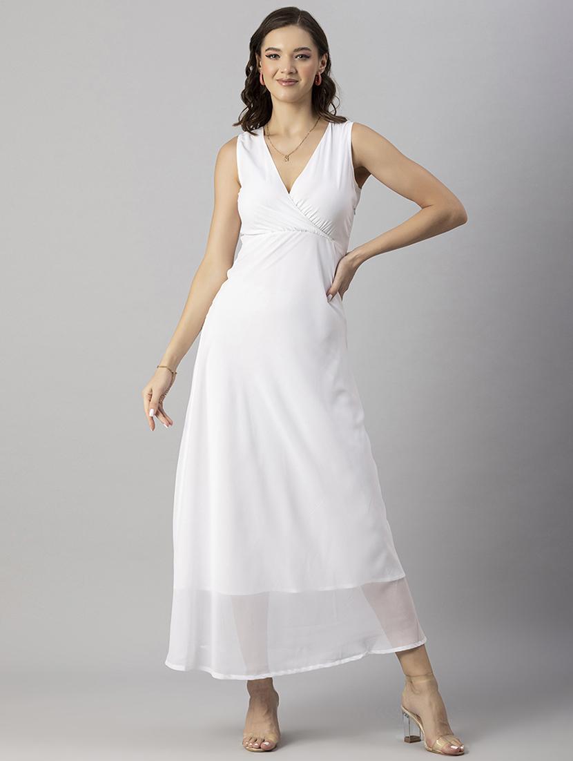 women's fit & flare solid dress - 20244424 - Zoom Image - 0