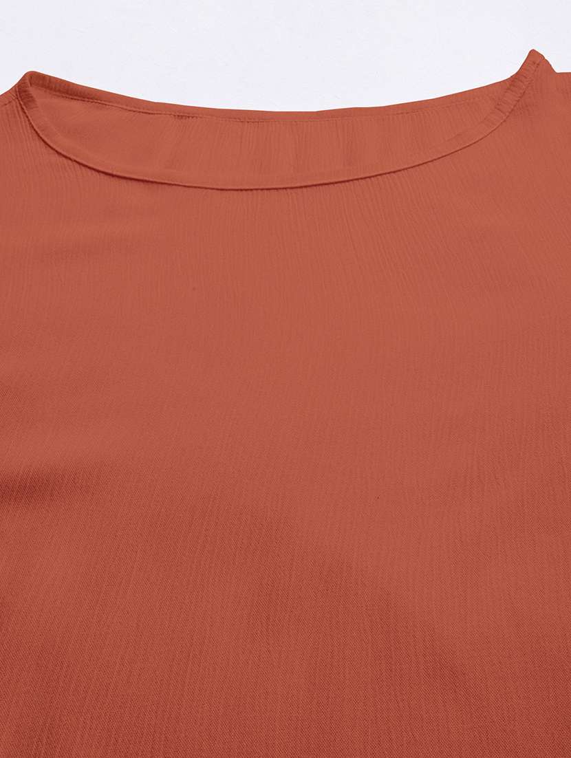 women's crop round neck top - 20244860 -  Standard Image - 4