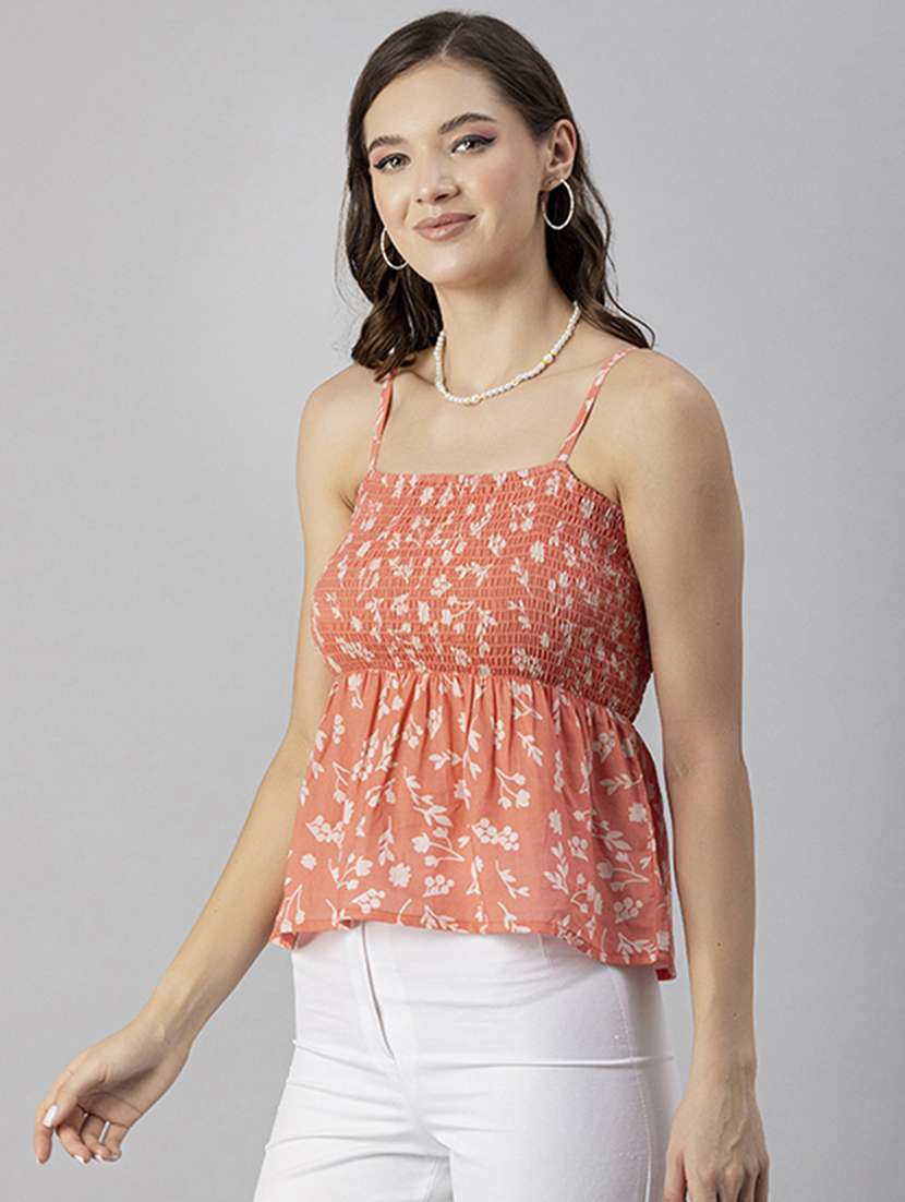 women's peplum shoulder strap top - 20244879 -  Standard Image - 1