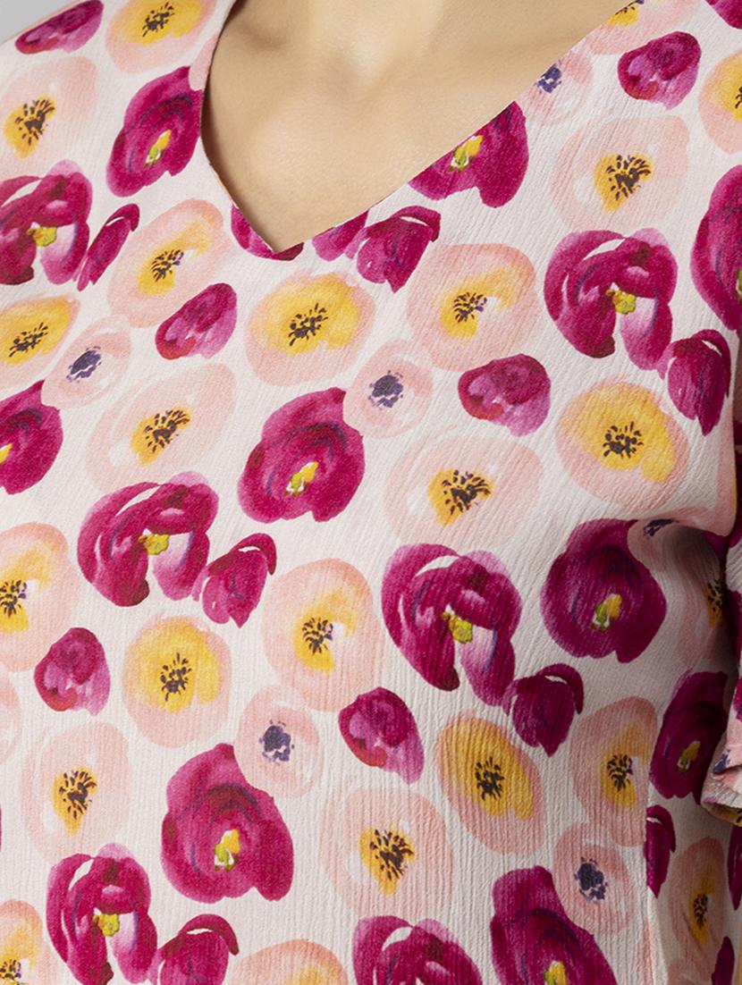 women's ruffle v neck top - 20245318 - Standard Image - 4