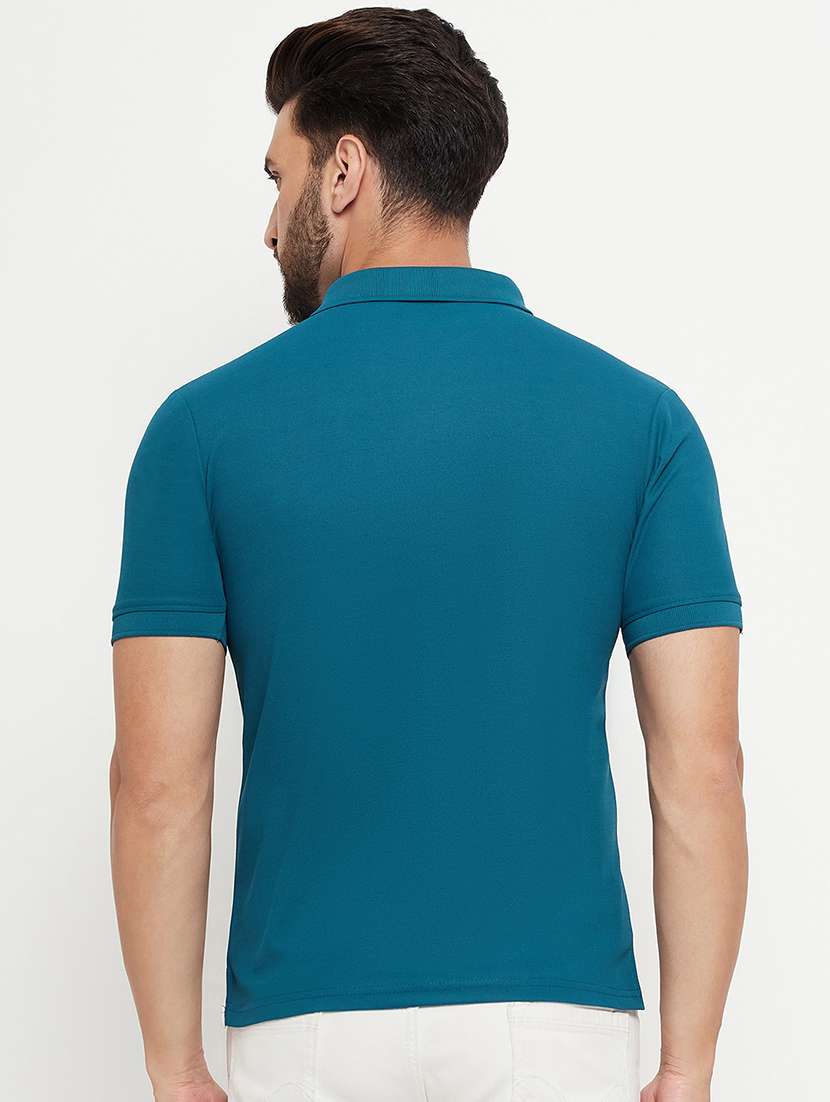 teal striped polo t-shirt - 20245330 -  Standard Image - 1