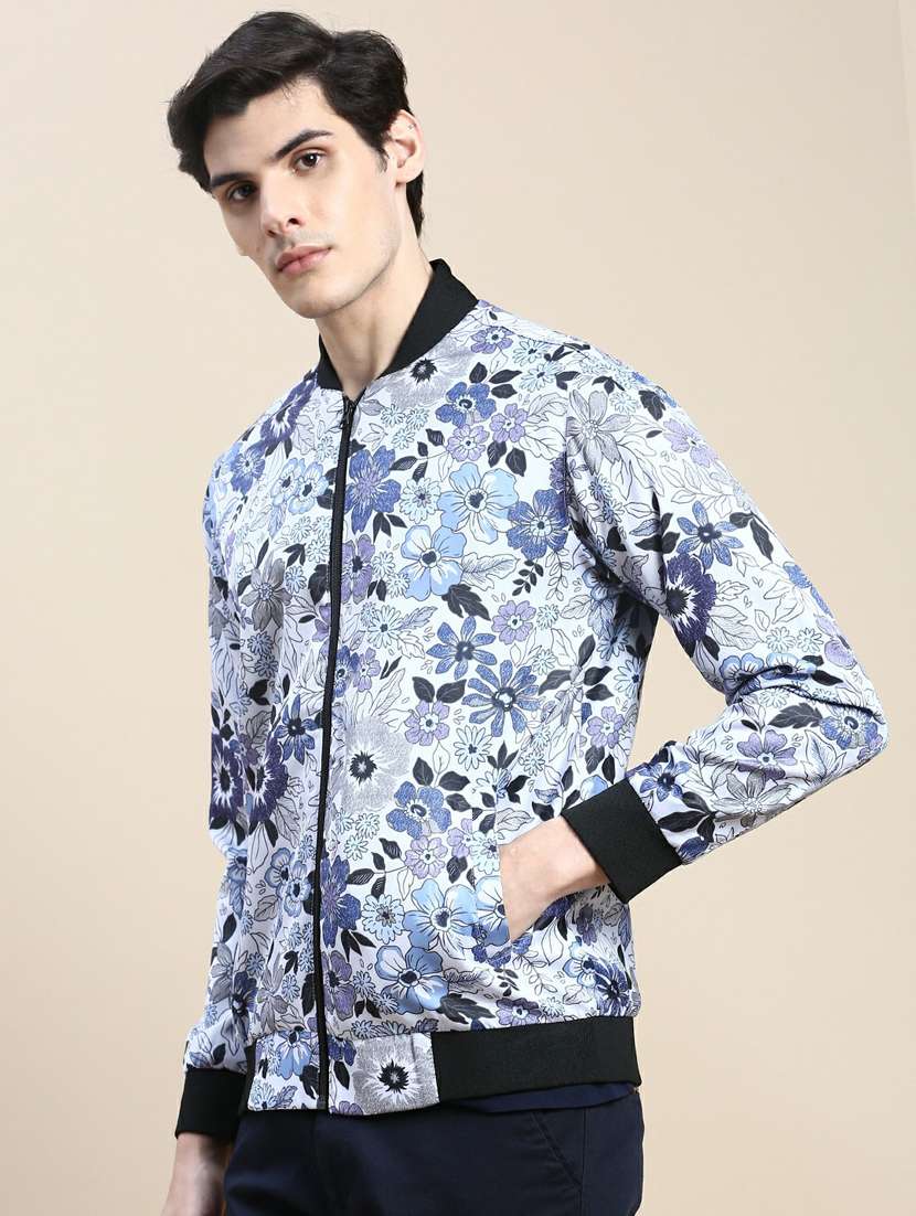 men floral print bomber jacket - 20245364 -  Standard Image - 1