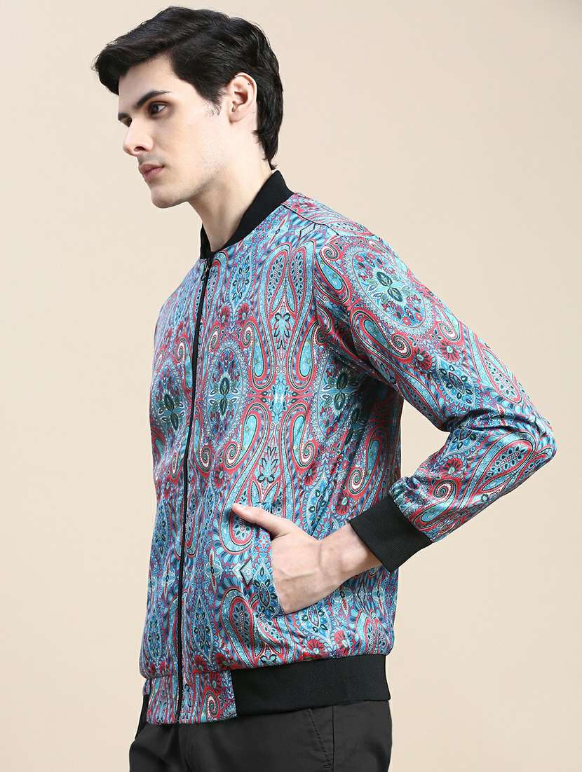 men paisley print bomber jacket - 20245367 -  Standard Image - 1