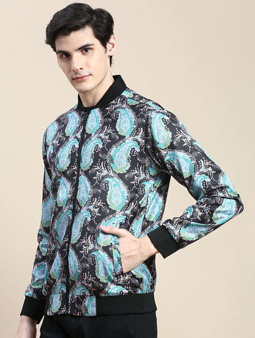 men paisley print bomber jacket - 20245368 -  Standard Image - 1