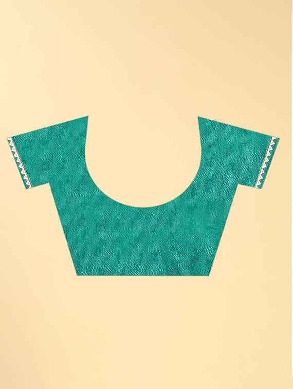 light blue embroidered saree with blouse - 20245417 - Standard Image - 4