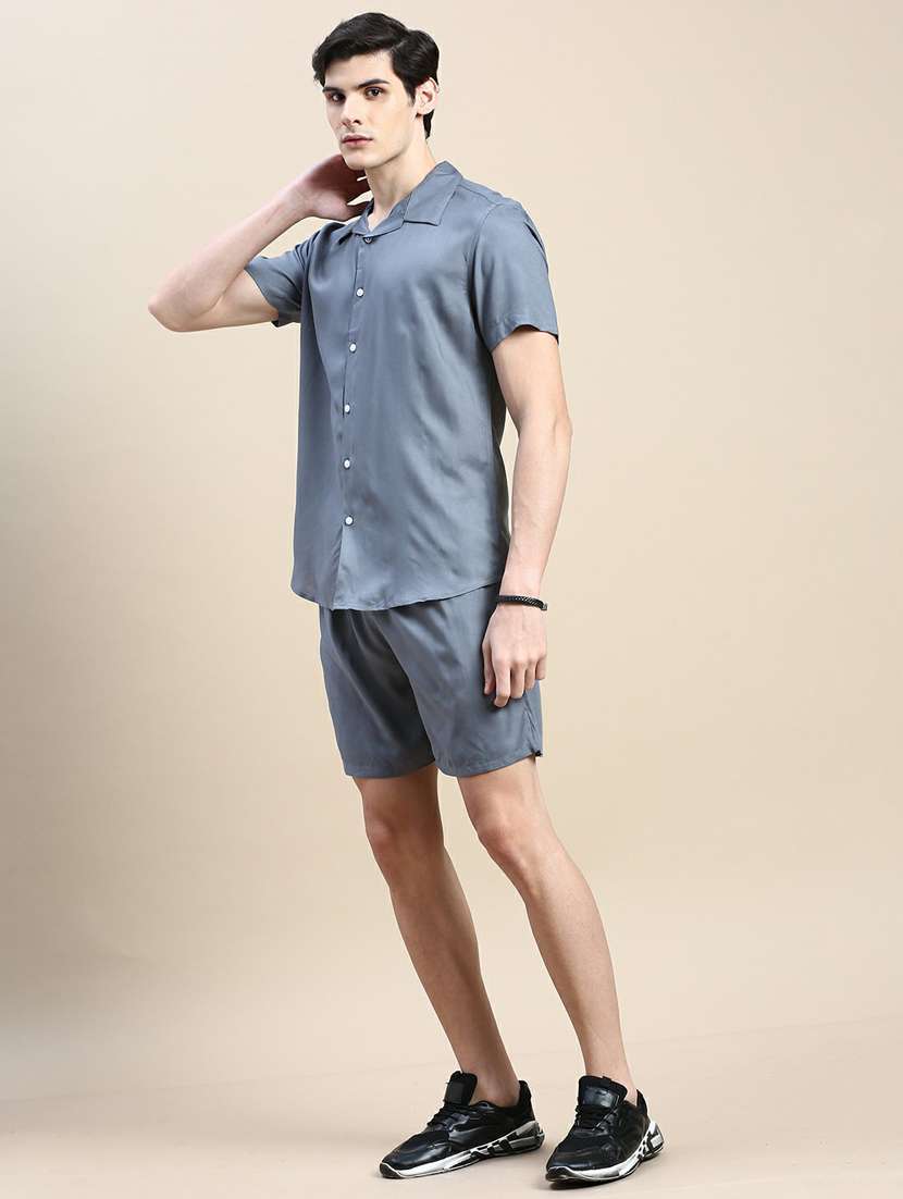 men shirt collar co-ord sets - 20245459 -  Standard Image - 1