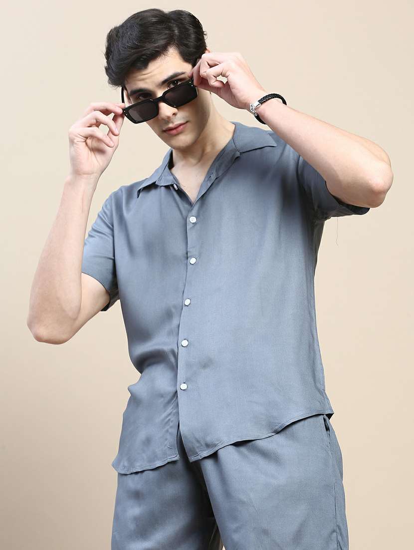 men shirt collar co-ord sets - 20245459 - Standard Image - 4