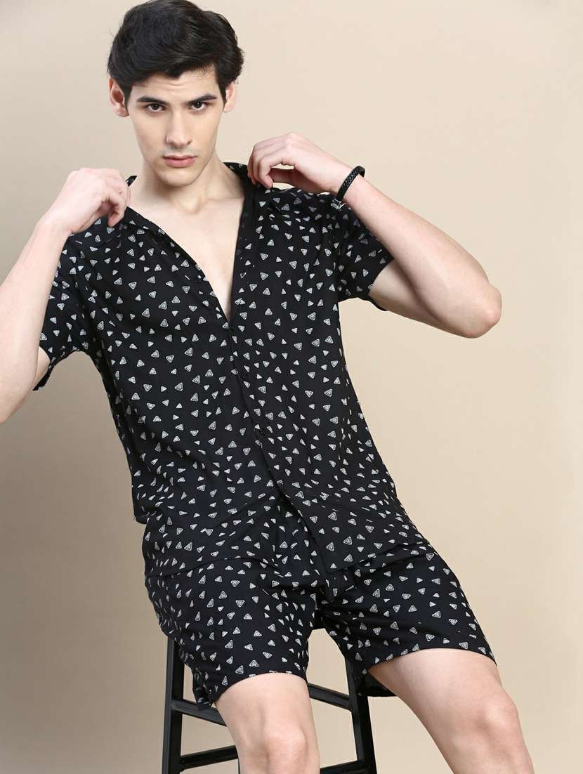 men shirt collar co-ord sets - 20245478 -  Standard Image - 4