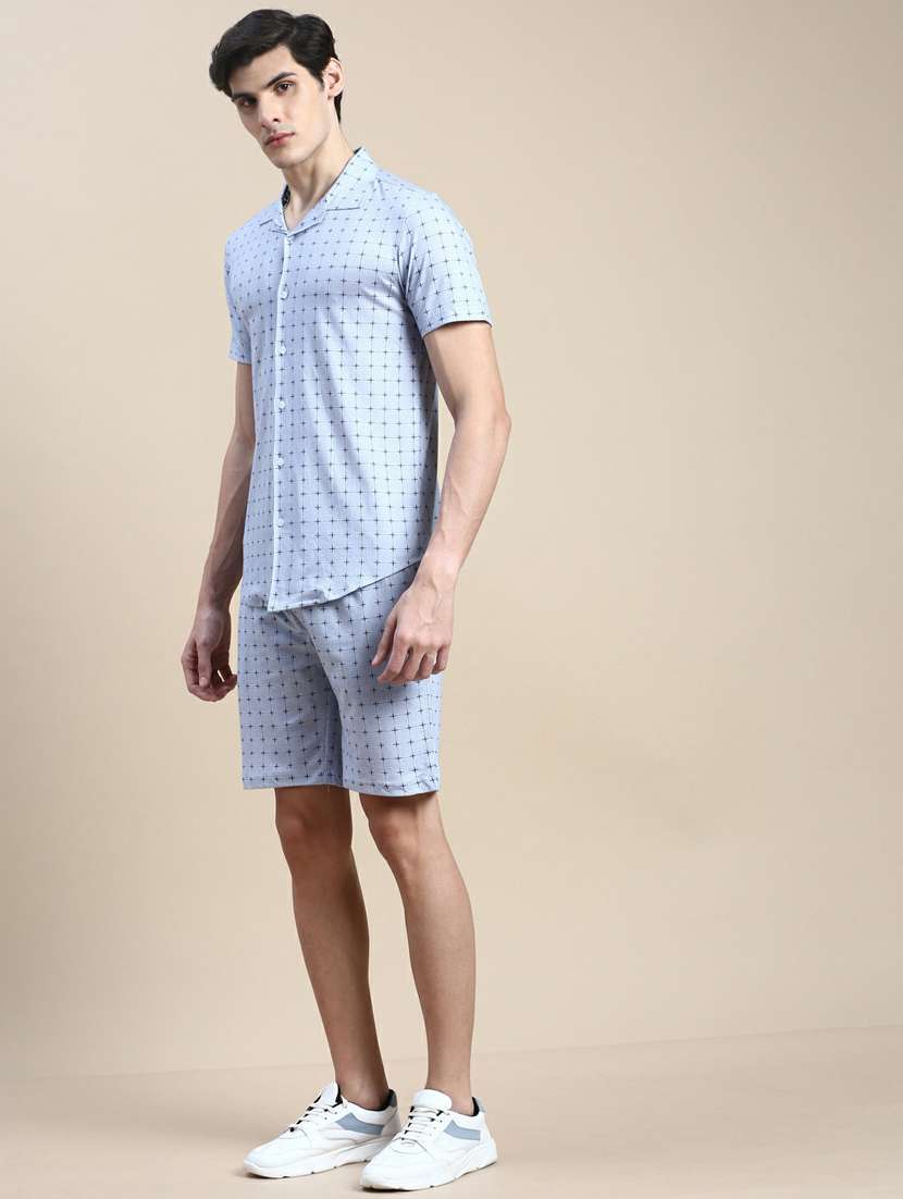 men shirt collar co-ord sets - 20245499 -  Standard Image - 1