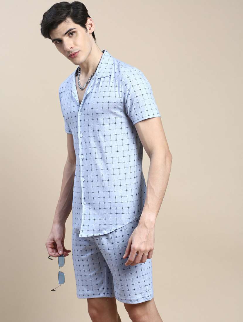 men shirt collar co-ord sets - 20245499 - Standard Image - 4