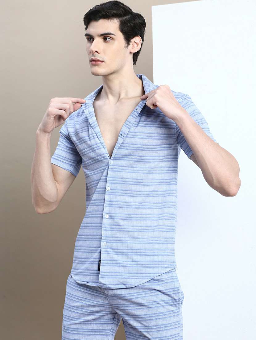 men shirt collar co-ord sets - 20245501 -  Standard Image - 4