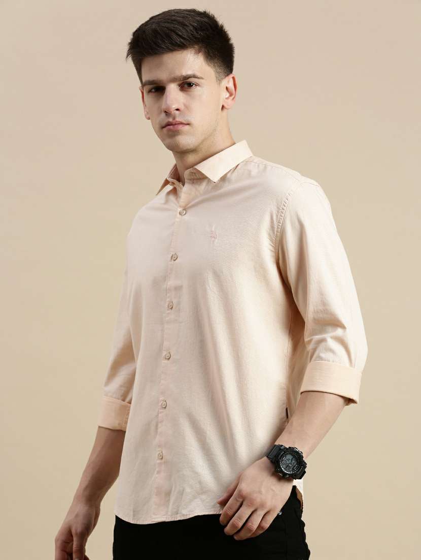 mens solid casual shirt - 20245560 -  Standard Image - 1