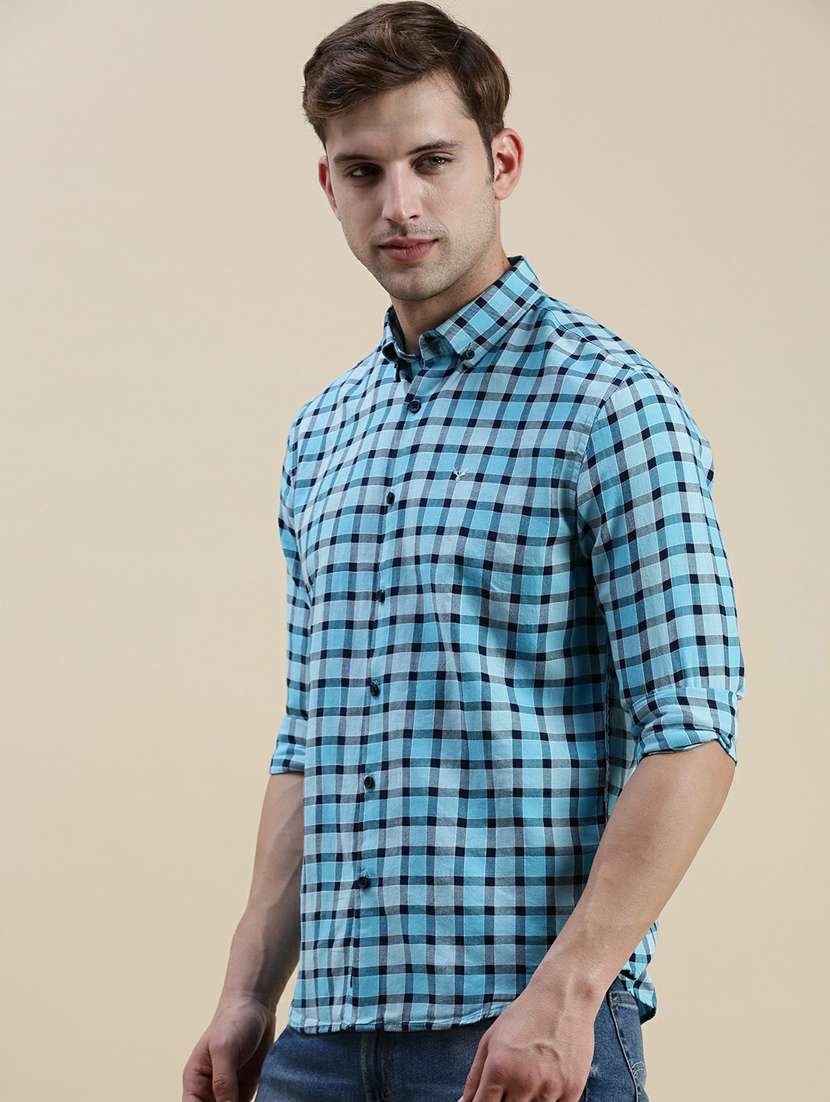 mens checks casual shirt - 20245575 -  Standard Image - 1