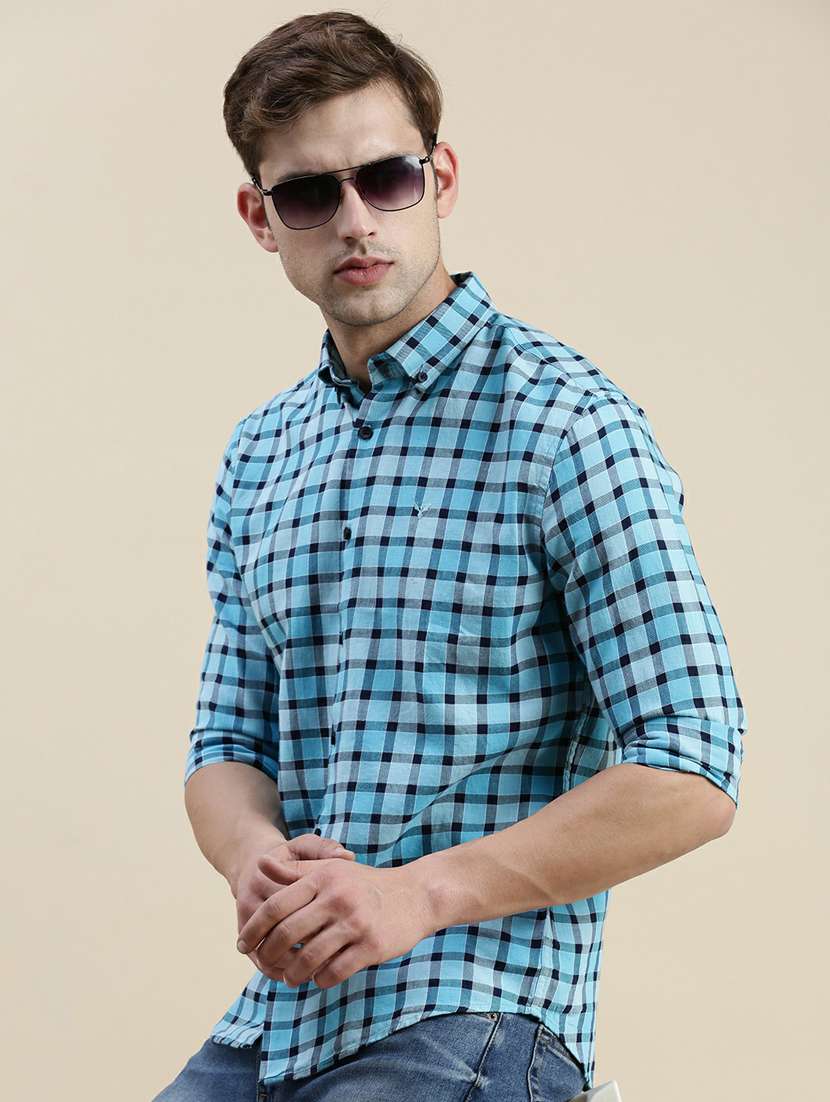 mens checks casual shirt - 20245575 -  Standard Image - 4
