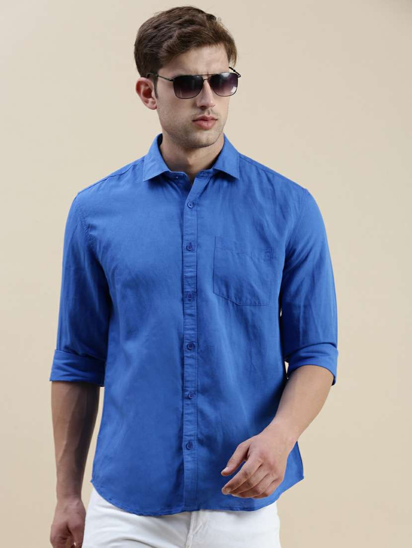 mens solid casual shirt - 20245599 -  Standard Image - 4