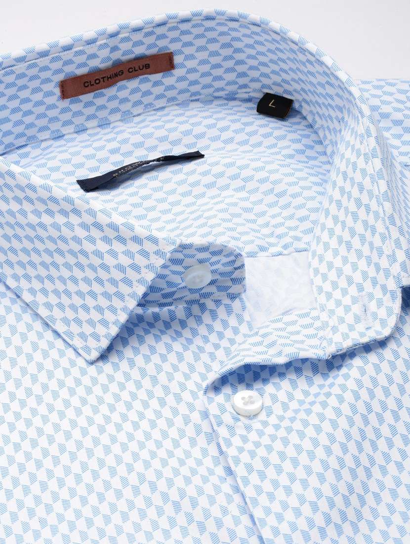 mens micro print casual shirt - 20245609 -  Standard Image - 6