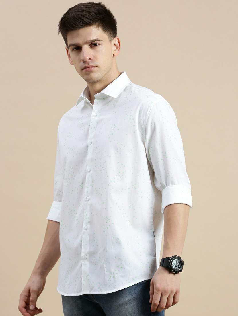 mens self design casual shirt - 20245614 -  Standard Image - 1