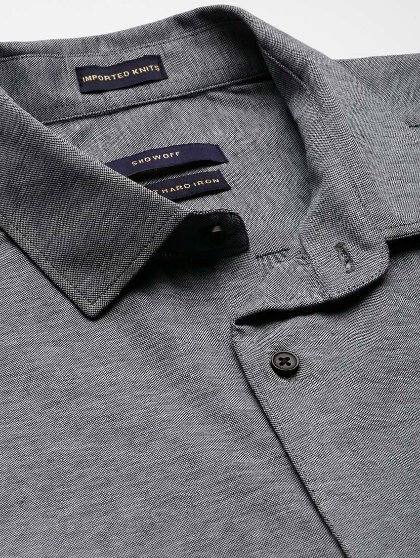 grey long sleeve casual shirt - 20245685 -  Standard Image - 6