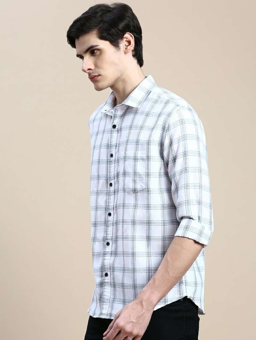 mens checks casual shirt - 20245697 -  Standard Image - 1