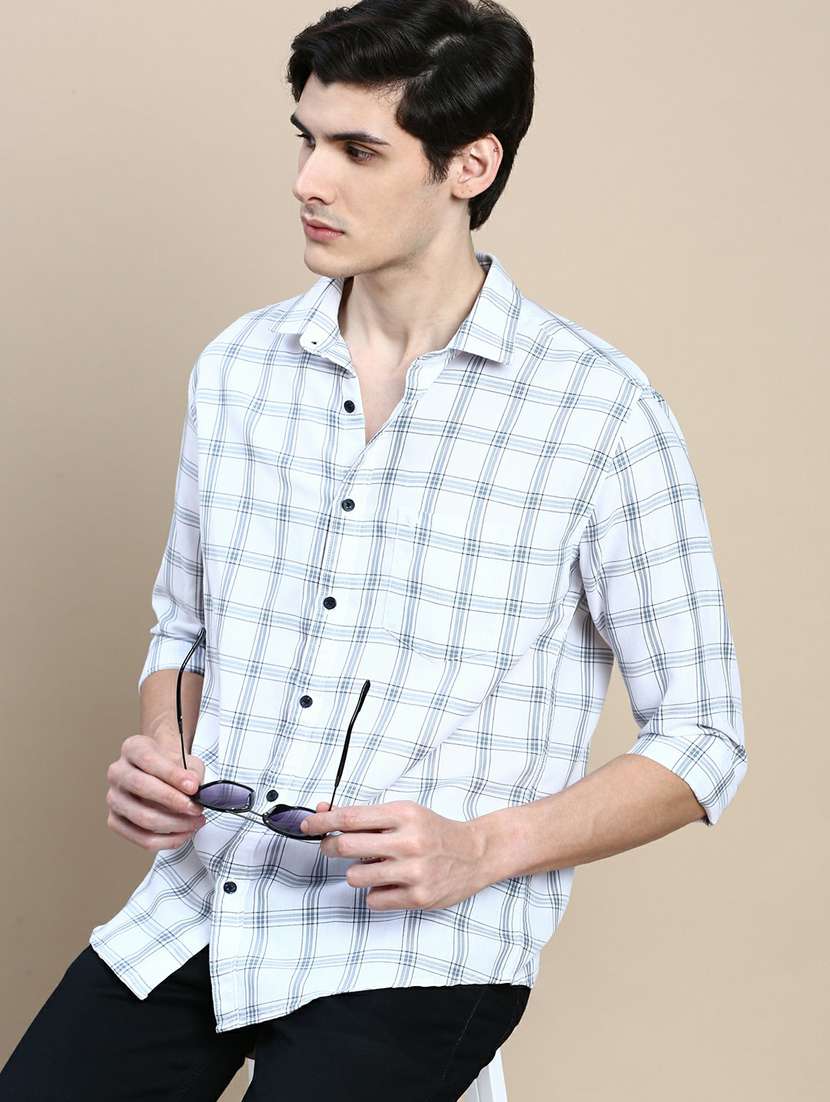 mens checks casual shirt - 20245697 -  Standard Image - 4