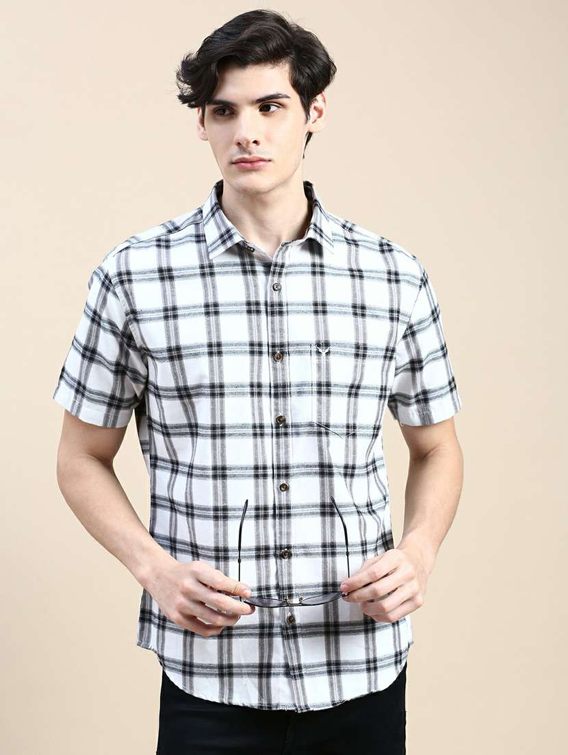 mens checks casual shirt - 20245704 -  Standard Image - 4
