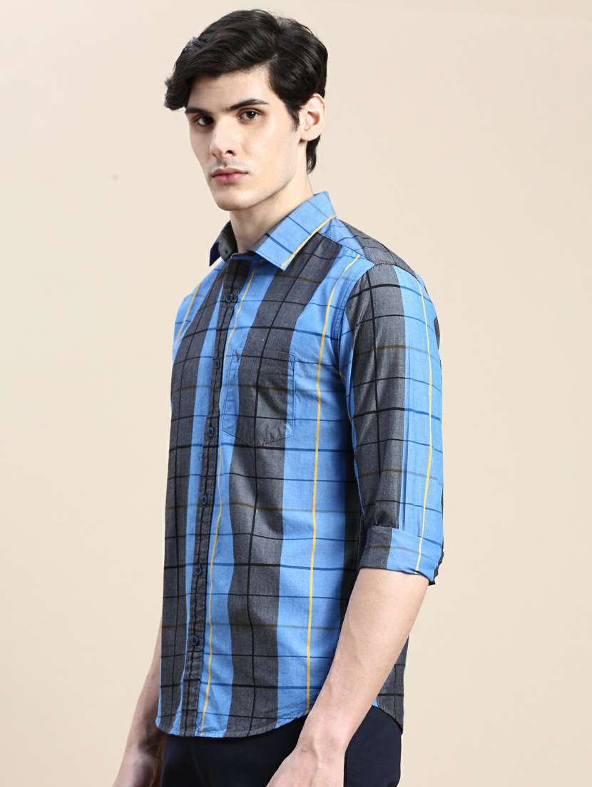 mens checks casual shirt - 20245707 -  Standard Image - 1