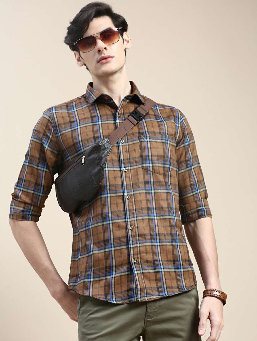 mens checks casual shirt - 20245710 -  Standard Image - 4