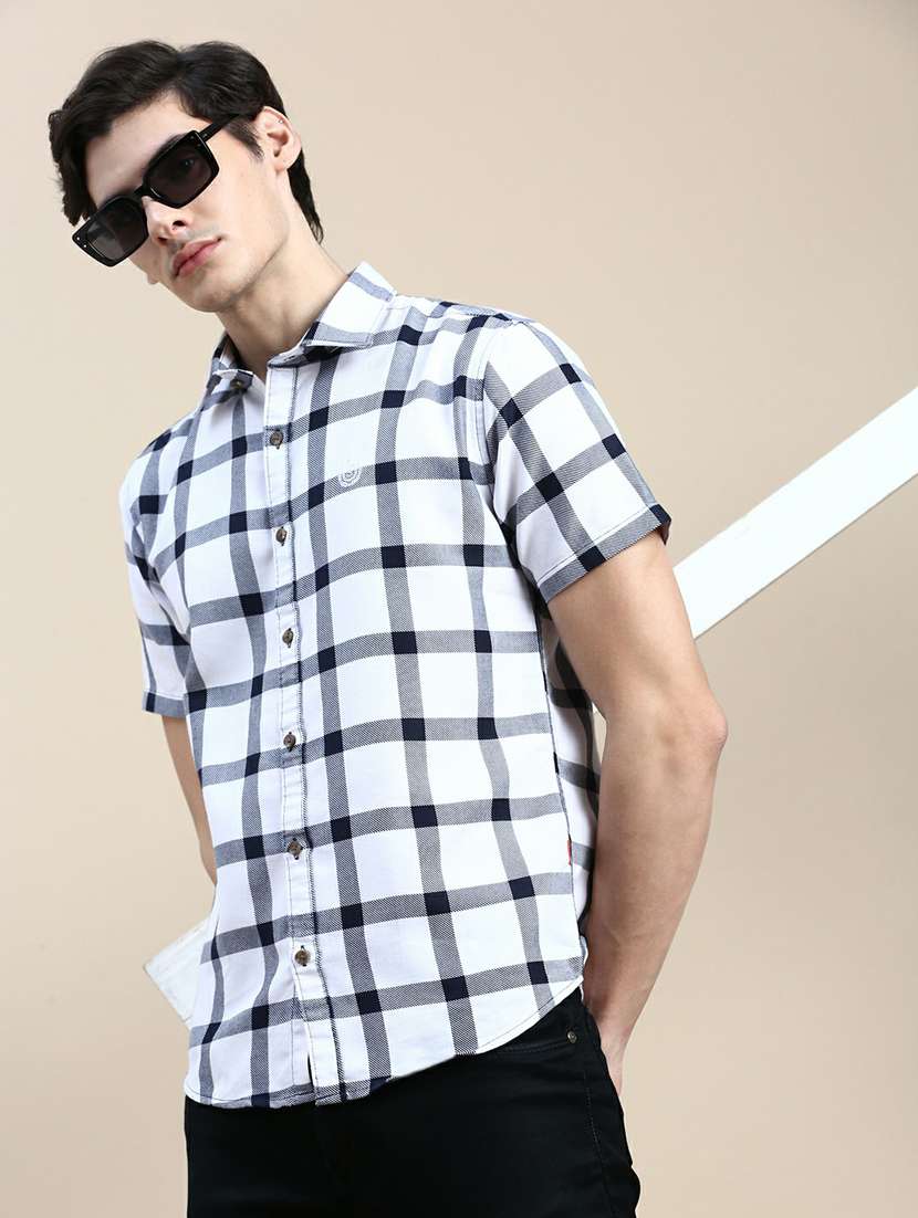 mens checks casual shirt - 20245736 - Standard Image - 4