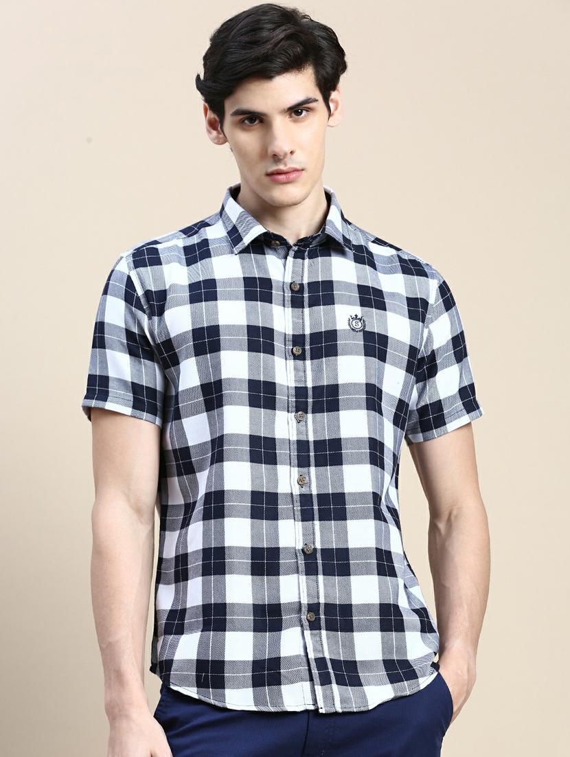 mens checks casual shirt - 20245737 - Zoom Image - 0